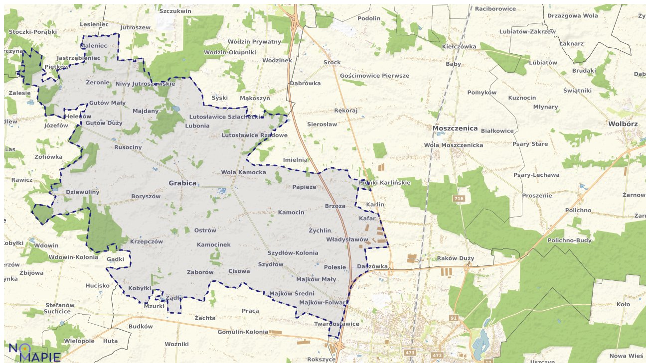 Mapa wyborów do sejmu Grabica